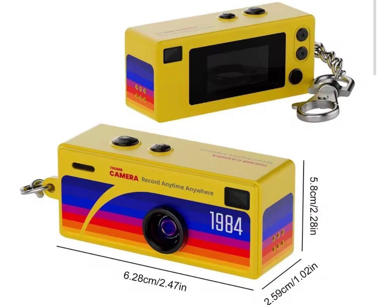 KICKFRAME 1984 Thumb Camera - Size Reference with Dimensions